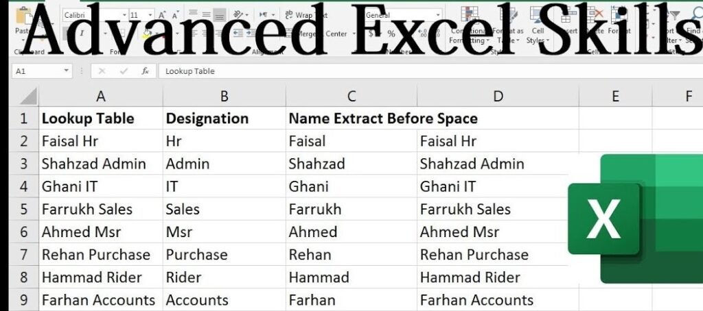 Data in Microsoft Excel,